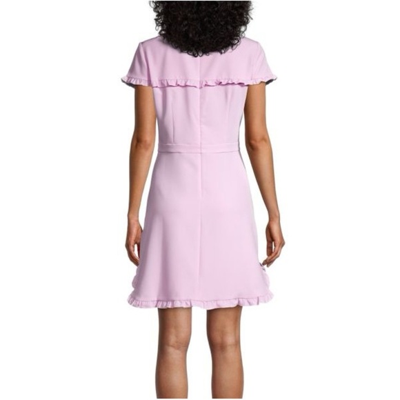 GAL MEETS GLAM Ruffle Trim Peter Pan Collar Dress - Picture 2 of 9